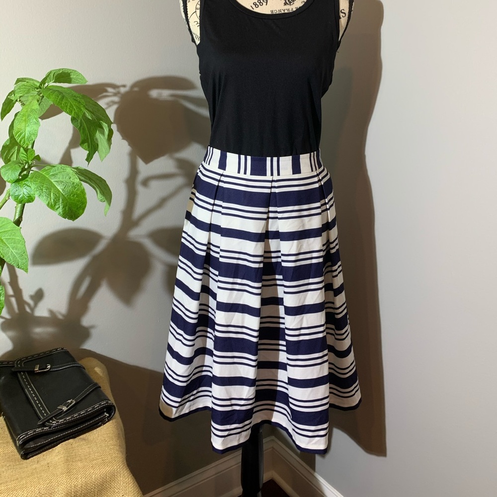 Navy Blue/White skirt by Forever XXI
